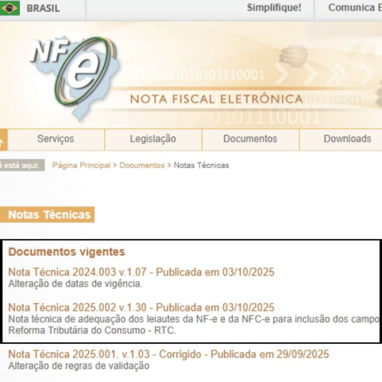 NF-e: Novas tabelas para a transição da Reforma Tributária